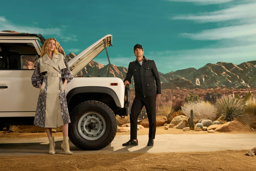 Imagery of actor Matt Bomer in the Mackage Spring/Summer 2026 campaign