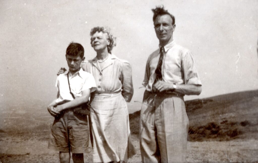 Roger Butler with his grandmother and father 