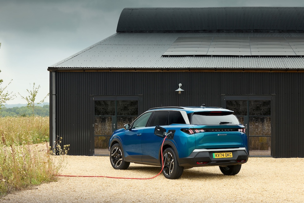 Peugeot E-5008 being charged
