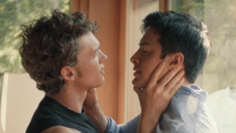 Connor Storrie and Hudson Williams in Heated Rivalry