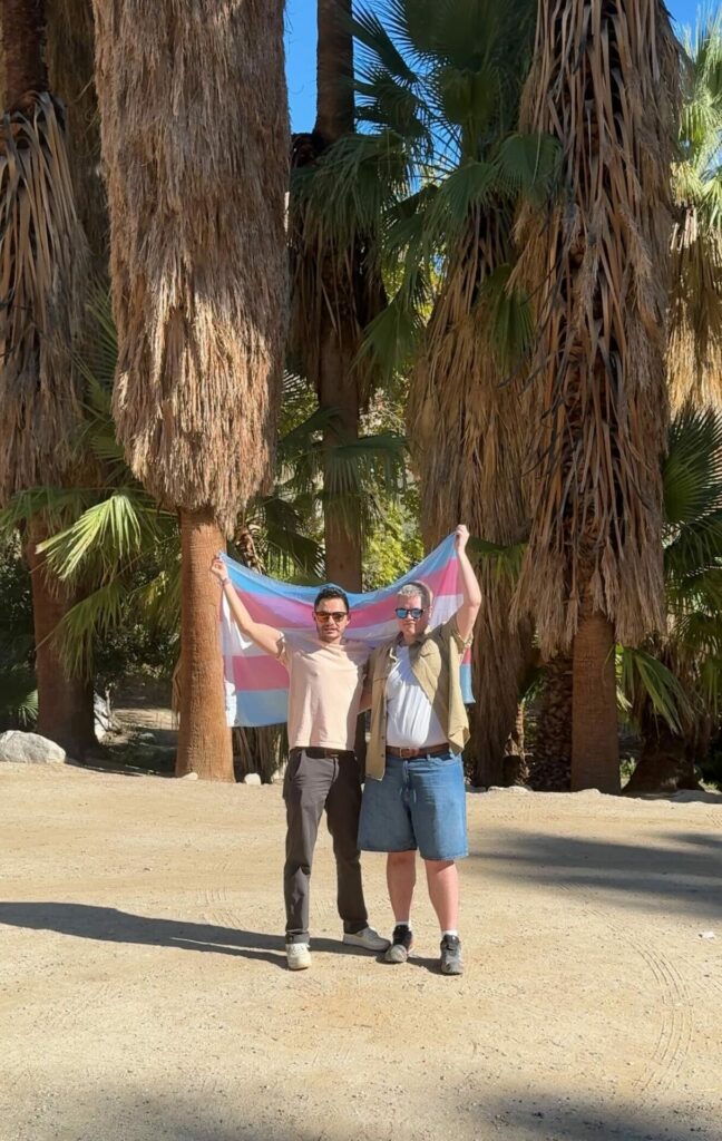 Palm Springs trans flag