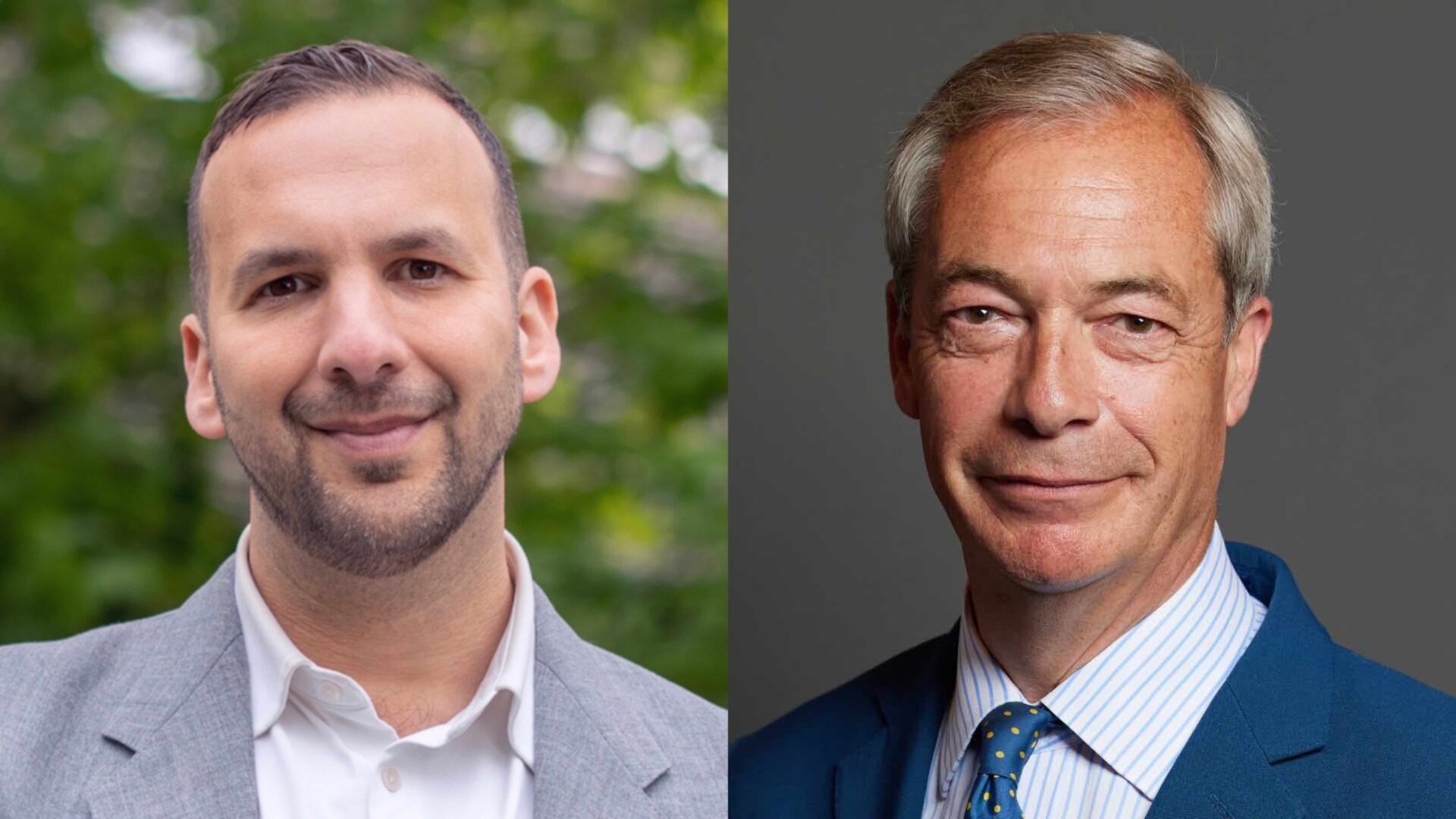 Zack Polanski and Nigel Farage