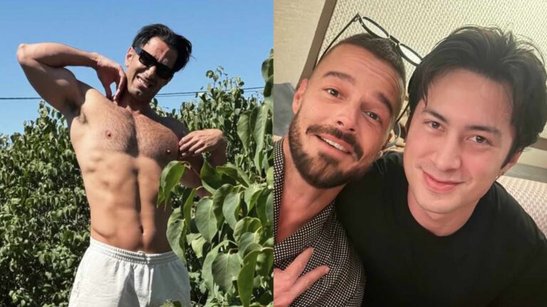 Jwan Yosef topless and Ricky Martin and Hudson Williams together