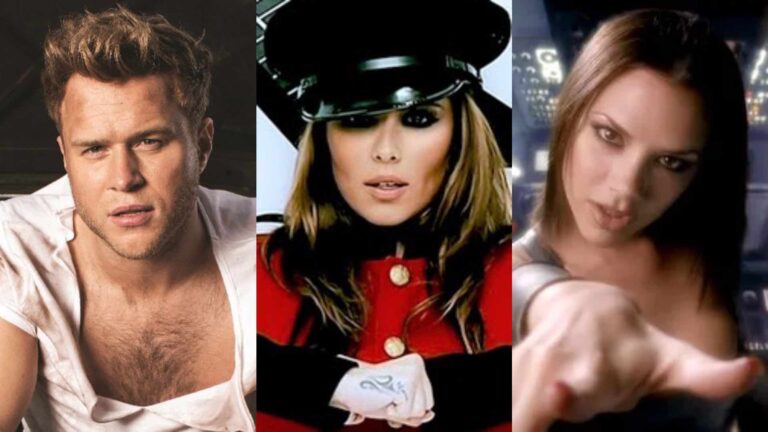 Olly Murs; Cheryl Cole and Victoria Beckham