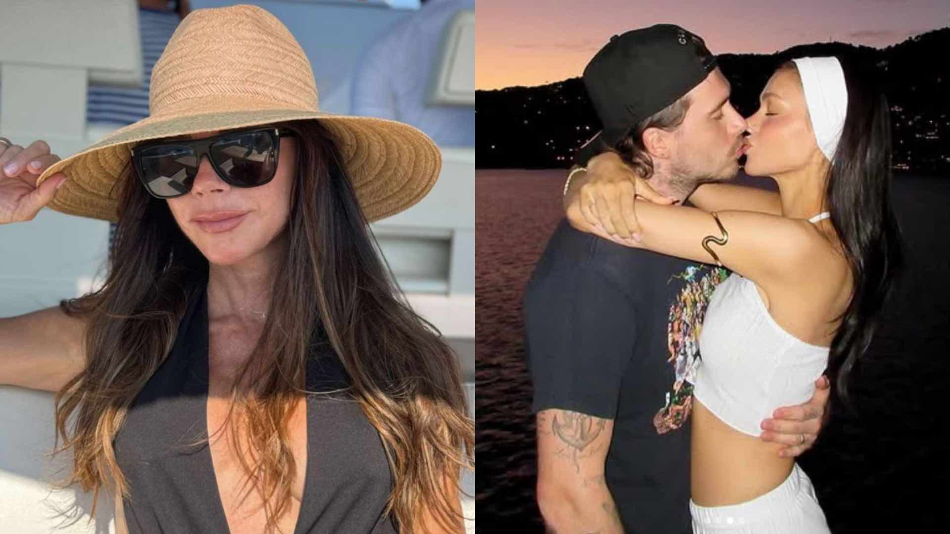 Victoria Beckham, Brooklyn Beckham and Nicola Peltz on holiday