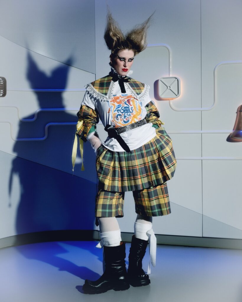 Campaign imagery of the Charles Jeffrey LOVERBOY limited-edition capsule collection with The Johnnie Walker Experience