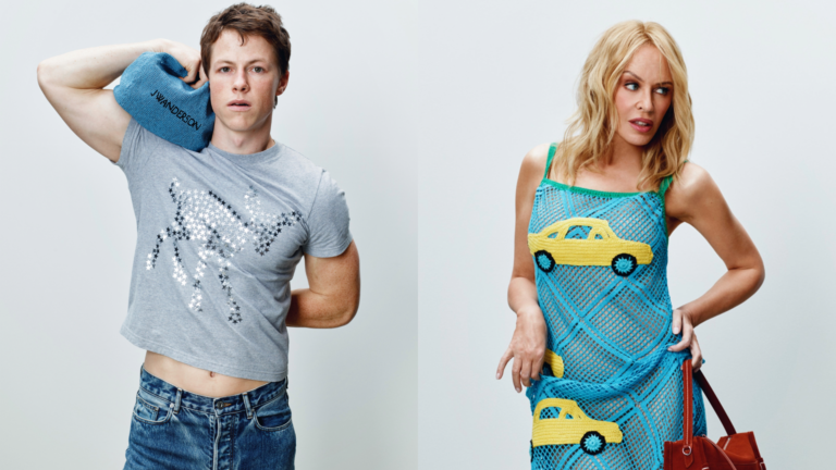 Lookbook photos of Kylie Minogue in the JW Anderson autumn/winter 2026 collection