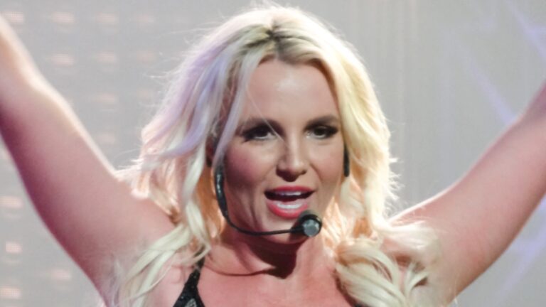 Britney Spears performing in 2014