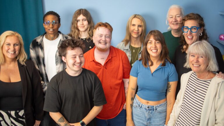 Staff members at charity, Anne