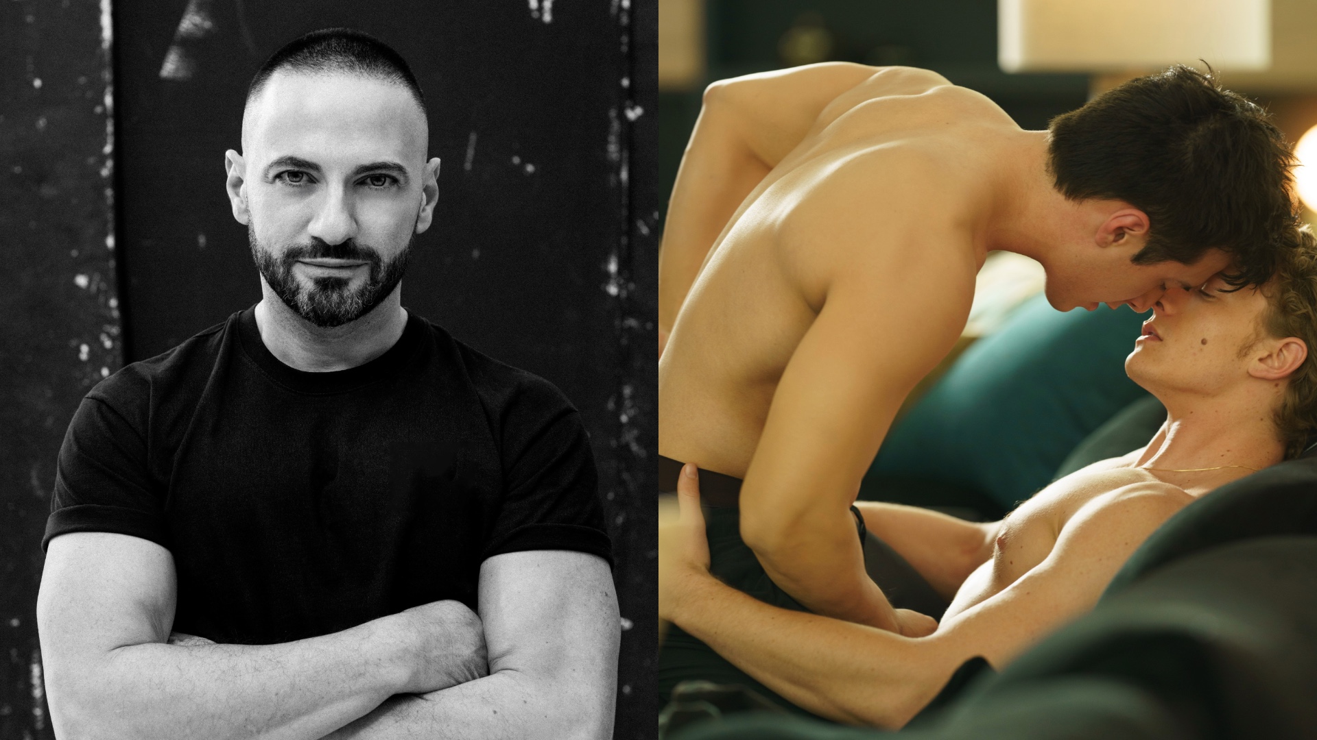 Cliff Joannou/Hudson Williams and Connor Storrie in Heated Rivalry