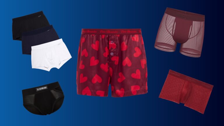 Collage of underwear as part of Attitude's 2026 Valentine's Day underwear guide