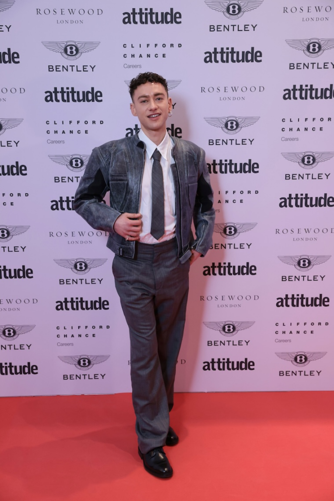 Olly Alexander on the red carpet of the 2025 Attitude 101, empowered by Bentley event
