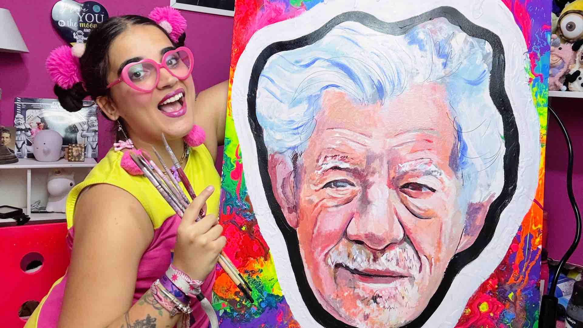 Sir Ian McKellen painting