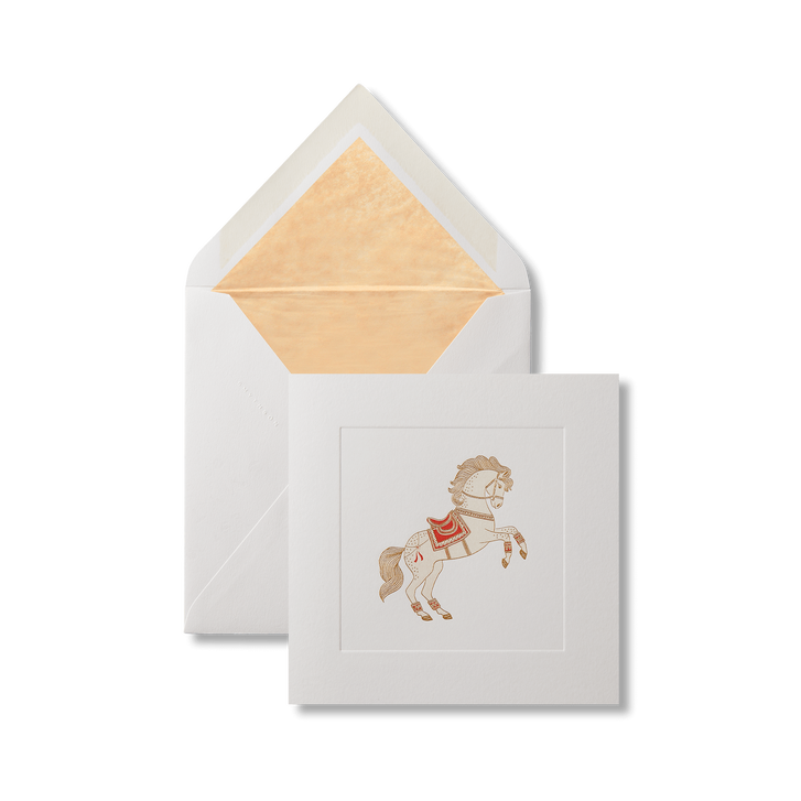 Product imagery of the Smythson Lunar New Year Year of the Horse greeting card