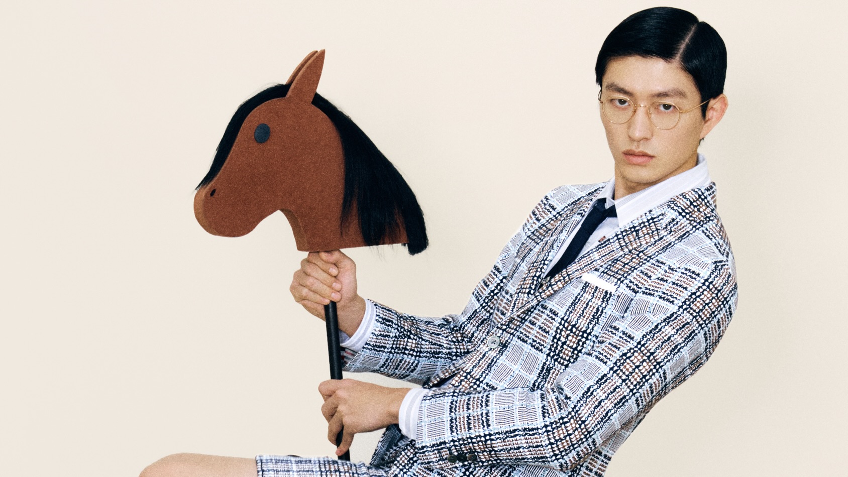 Campaign imagery of the Thom Browne Lunar New Year 2026 collection