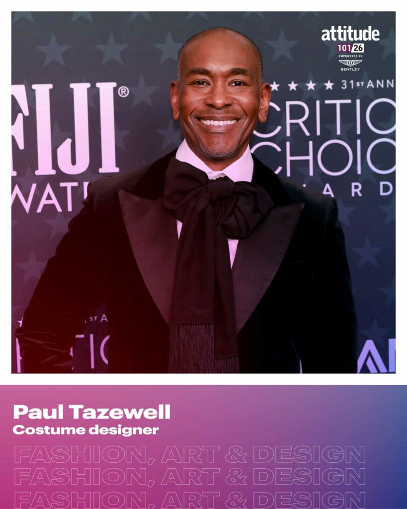 Portrait of costume designer Paul Tazewell featured in Attitude 101 "Fashion, Art & Design" list