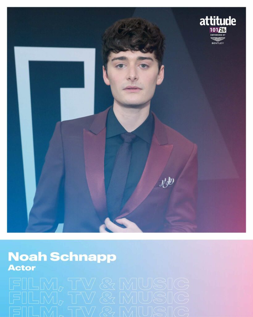 Noah Schnapp in the Attitude 101 film, TV and music list