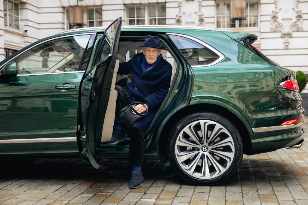 Ian McKellen in a Bentley at the Attitude 101 2026 event