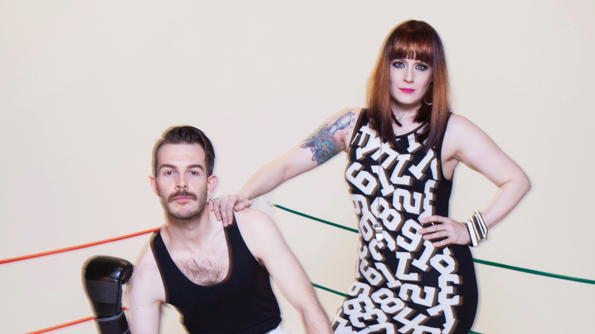 Bright Light Bright Light and Ana Matronic in a boxing ring