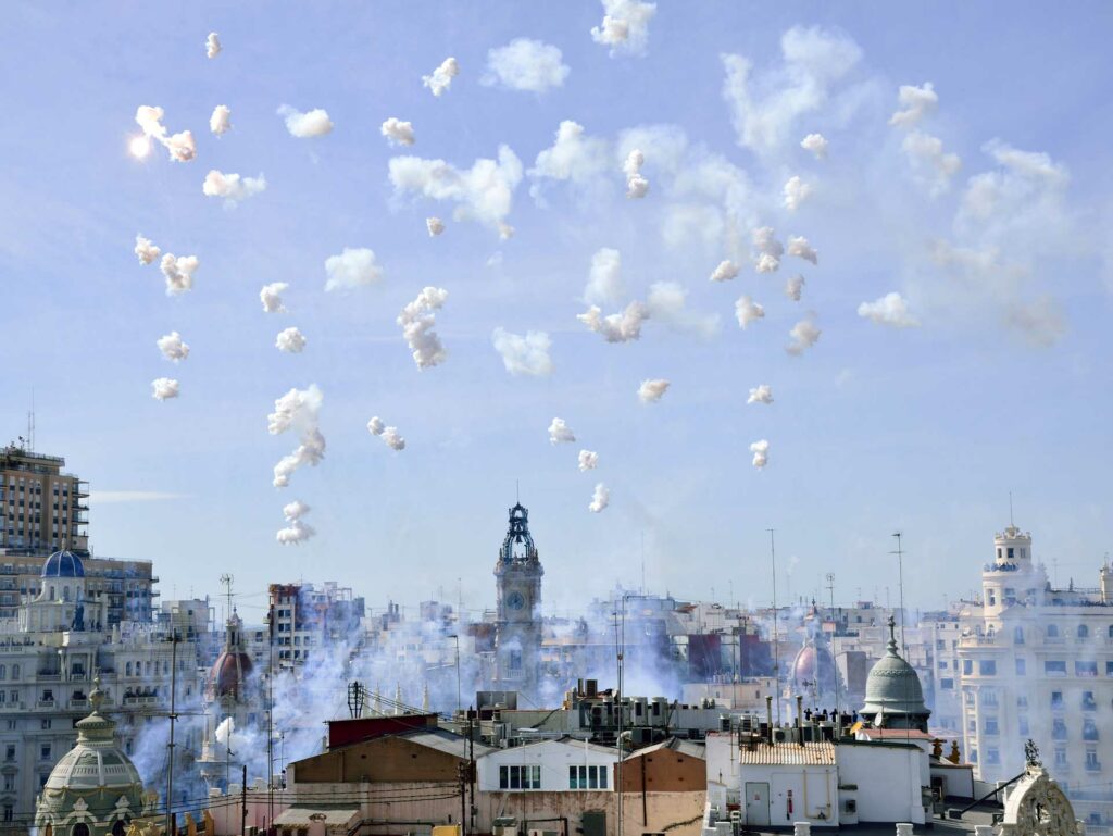 The masclet&agrave; &mdash; the Spanish name for these daytime pyrotechnic explosions of smoke and sound