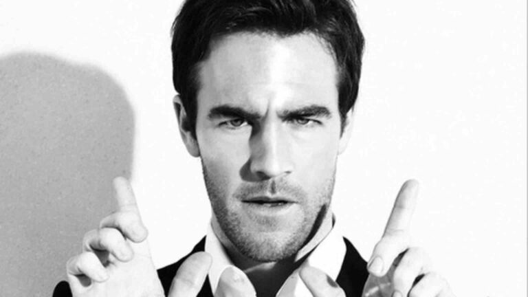James Van Der Beek in black and white
