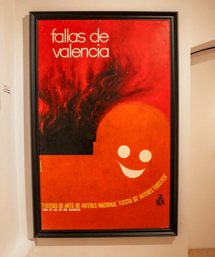 One of the many historic posters for the annual La Fallas in the Las Fallas Museum