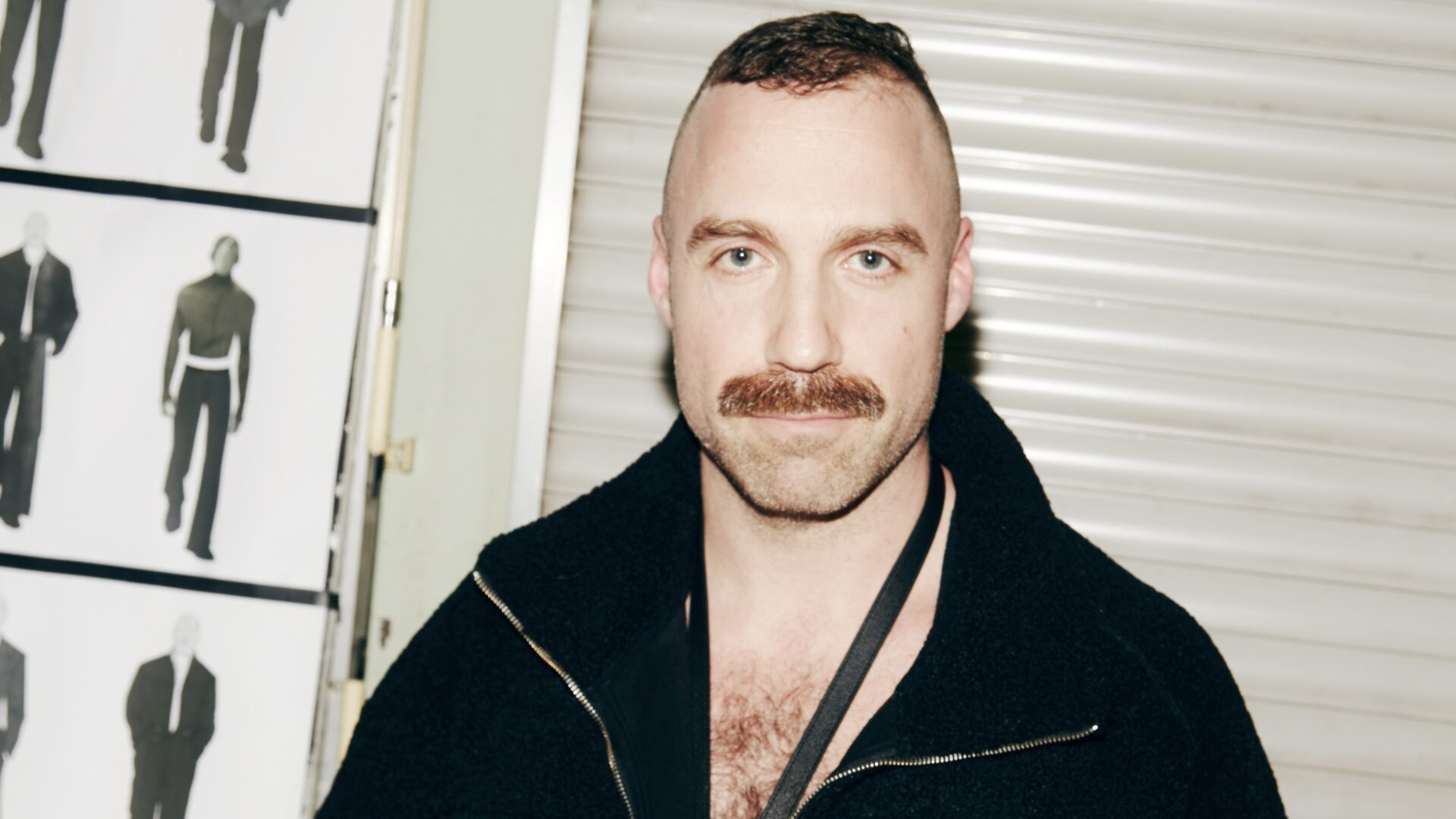 Fashion designer Louis Gabriel Nouchi backstage at his Autumn/Winter 2026 Paris Fashion Week show