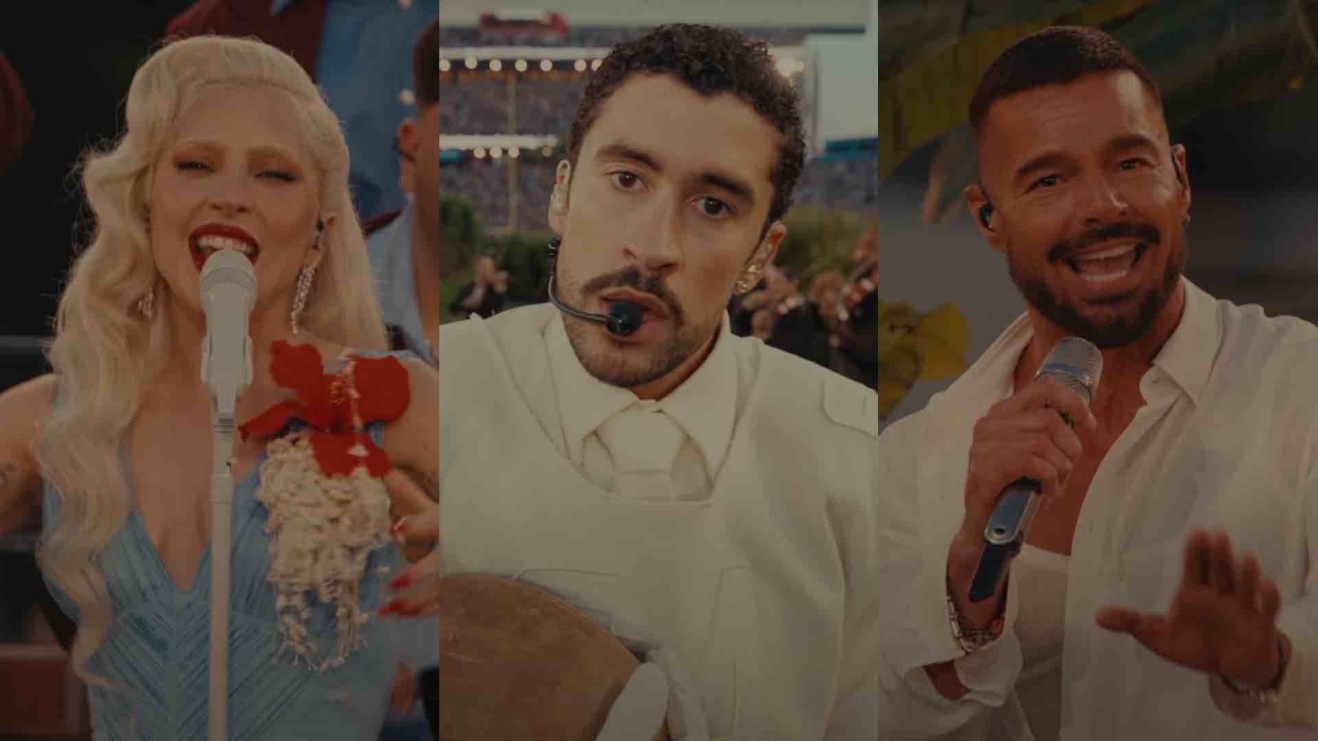 Lady Gaga; Bad Bunny and Ricky Martin at the Super Bowl