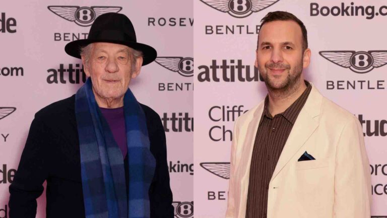 Sir Ian McKellen and Zack Polanski at the Attitude 101 event