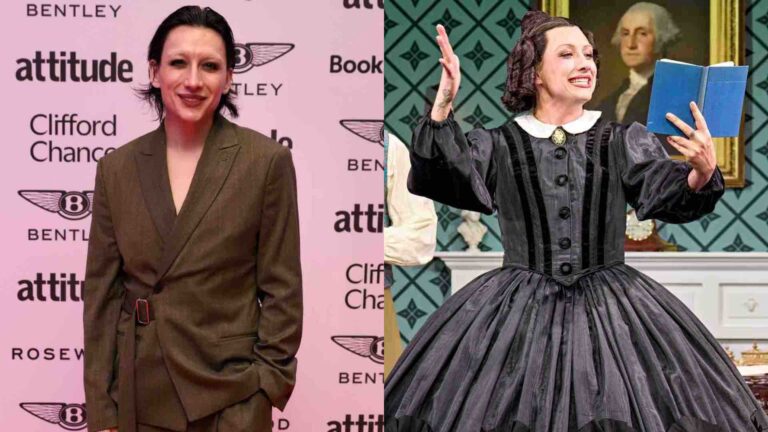 Mason Alexander Park at the Attitude 101 2026 charity lunch, and them on the West End as Mary Todd Lincoln