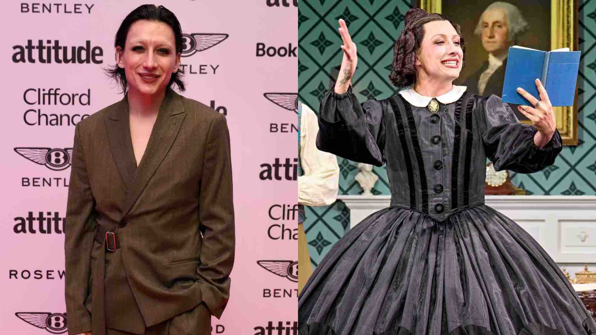 Mason Alexander Park at the Attitude 101 2026 charity lunch, and them on the West End as Mary Todd Lincoln