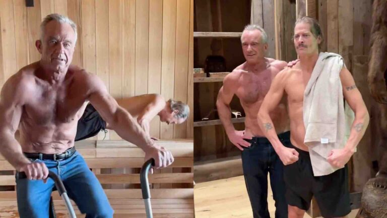 Robert F. Kennedy Jr. and Kid Rock shirtless in workout video