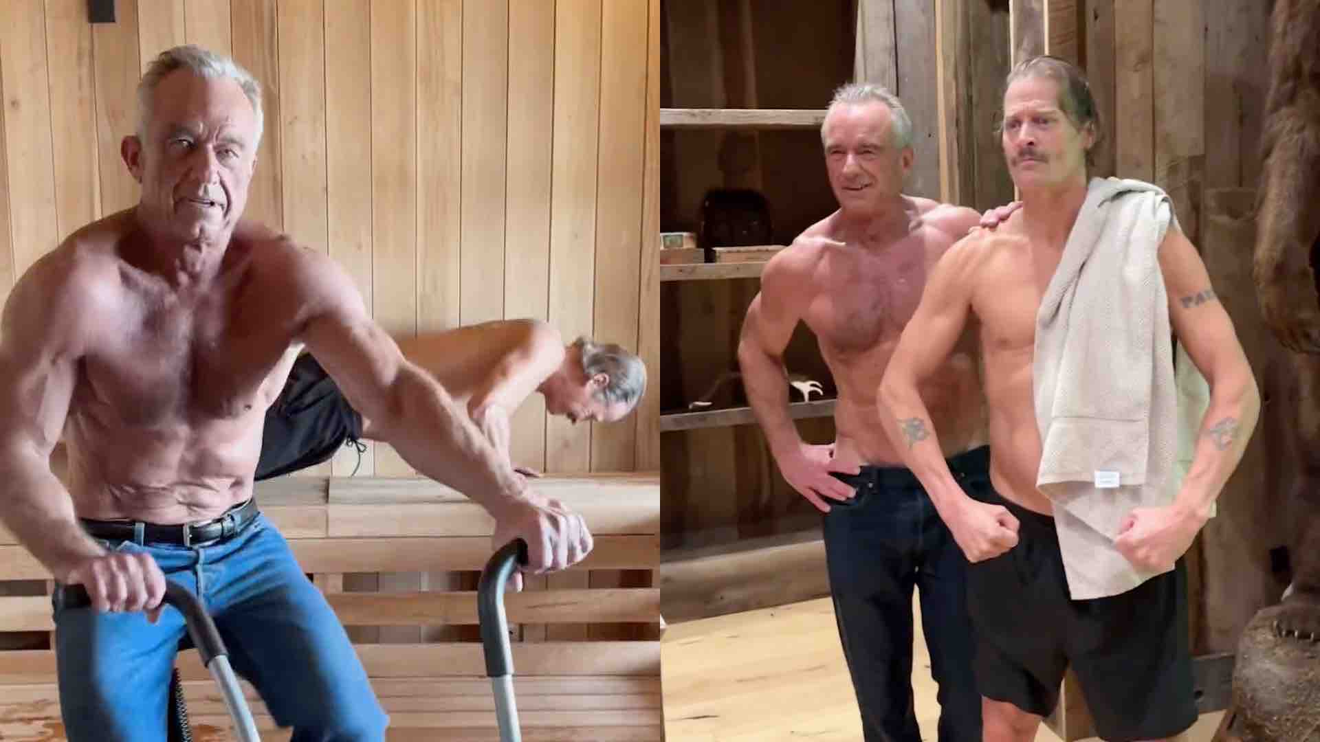 Robert F. Kennedy Jr. and Kid Rock shirtless in workout video