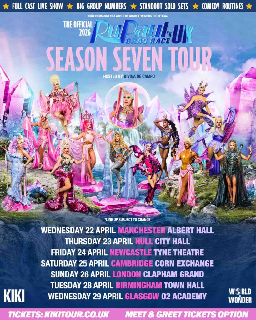 RuPaul's Drag Race UK season 7 tour list