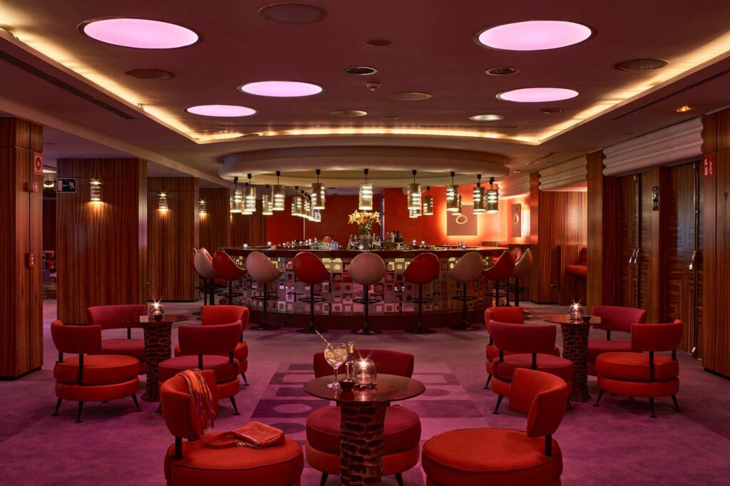 The Seaside Palm Beach's kitschy ground-floor Bar Salón