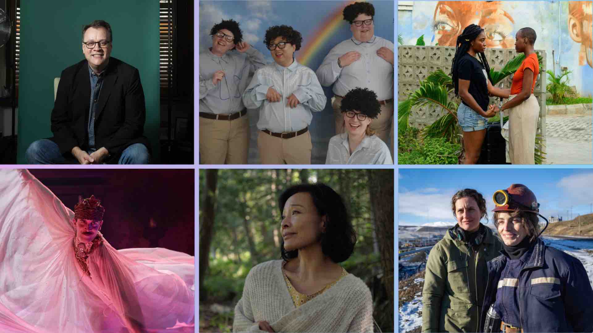 A montage of photos from different queer films