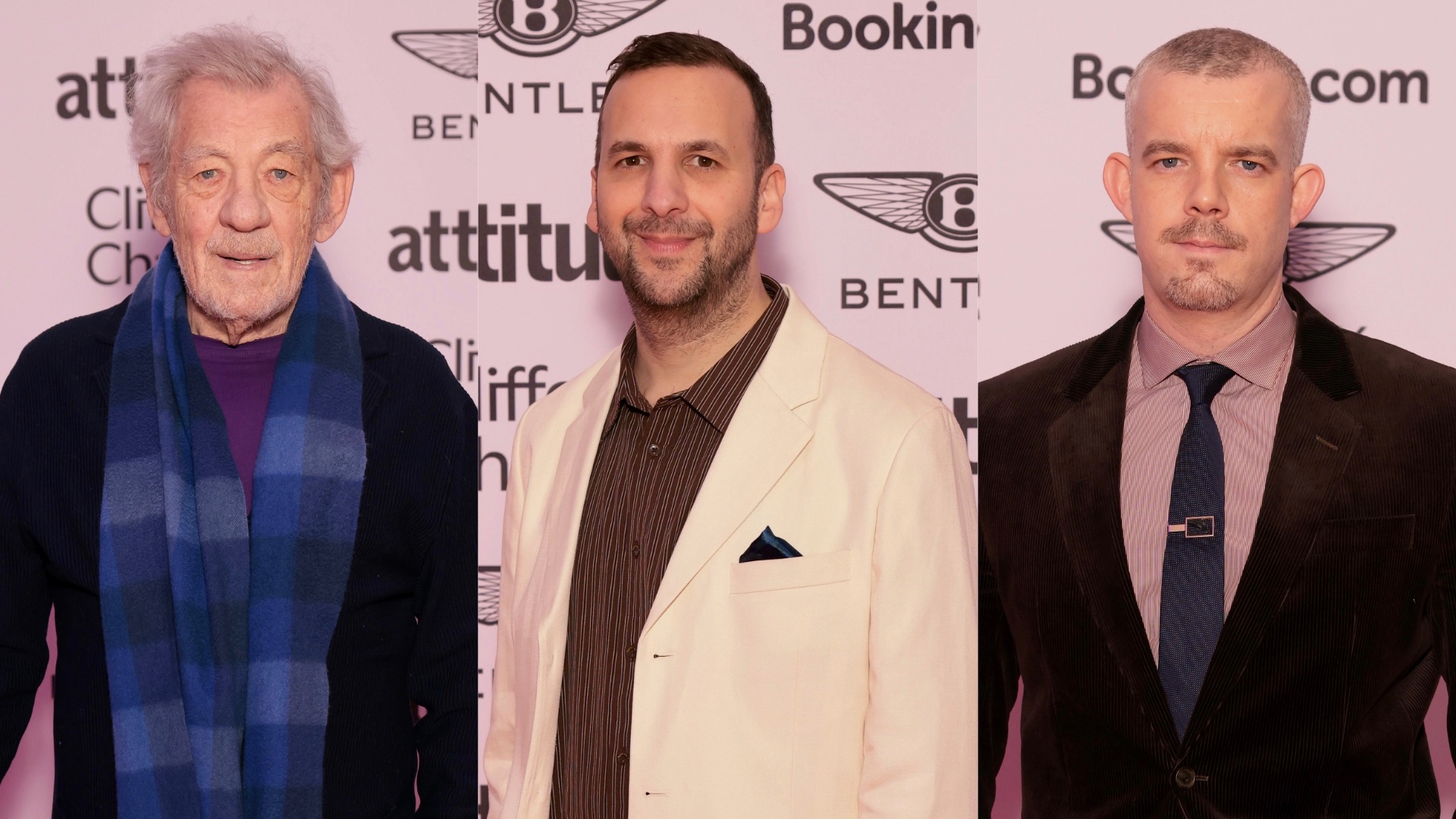 Sir Ian McKellen, Zack Polanski and Russell Tovey at the Attitude 101