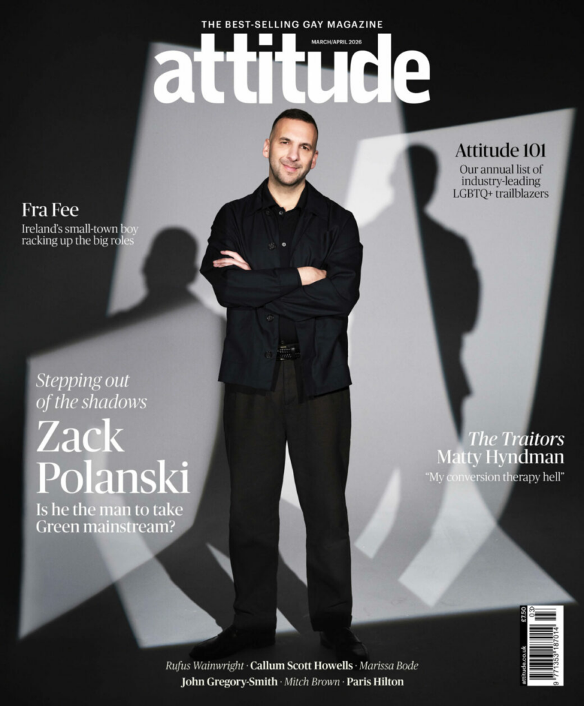 Zack Polanski on the cover of Attitude