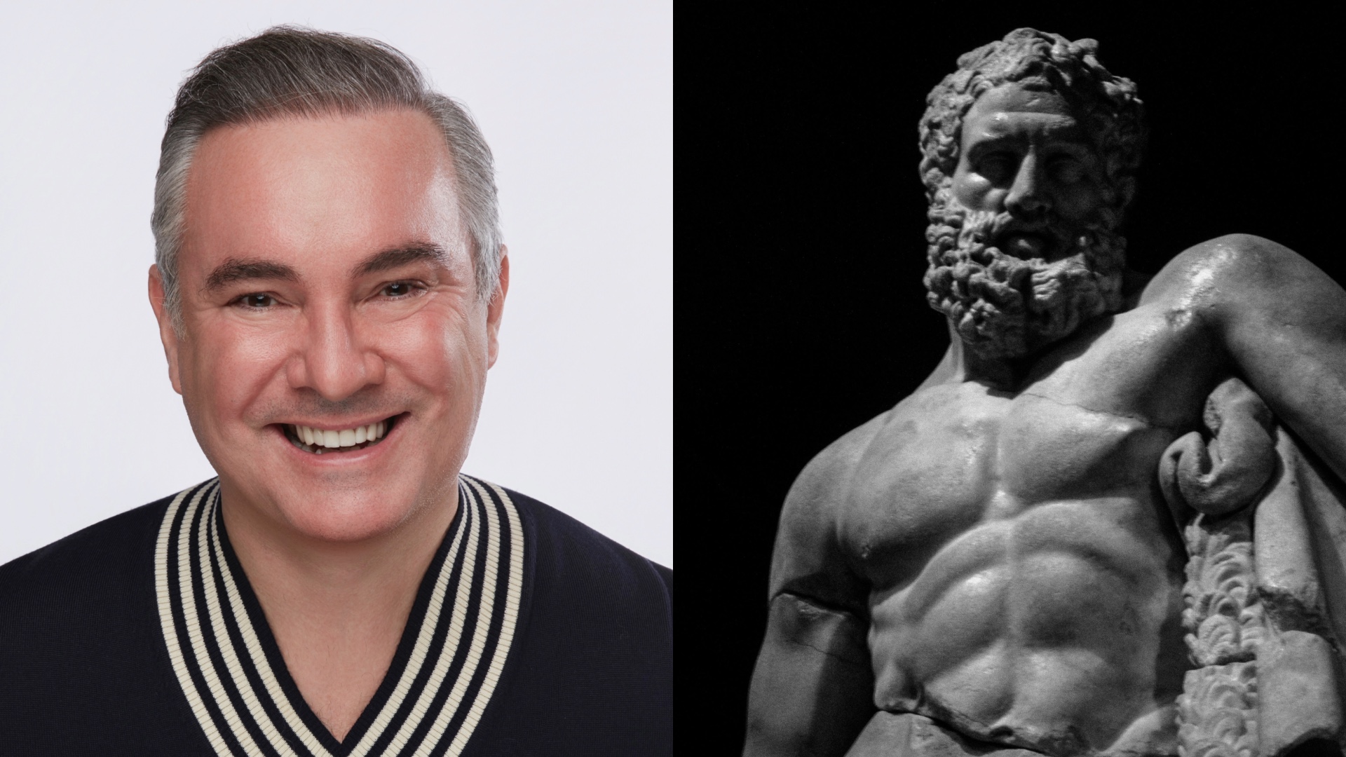 Nick Ede, marble sculpture of male torso