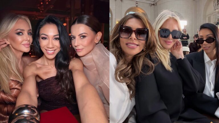 Amanda Cronin, Nessie Welschinger, Juliet Angus and Panthea Parker at London Fashion Week