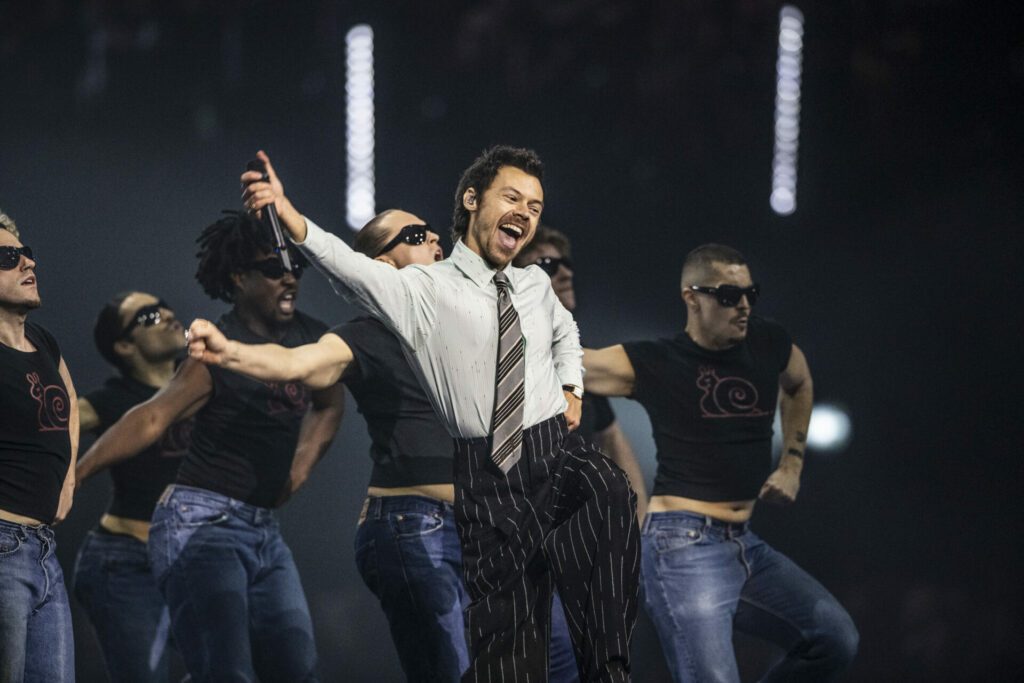 Harry Styles performs at the BRIT Awards 2026