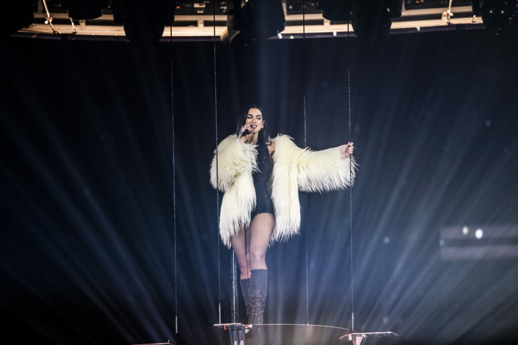 Dua Lipa performs at the BRIT Awards 2026