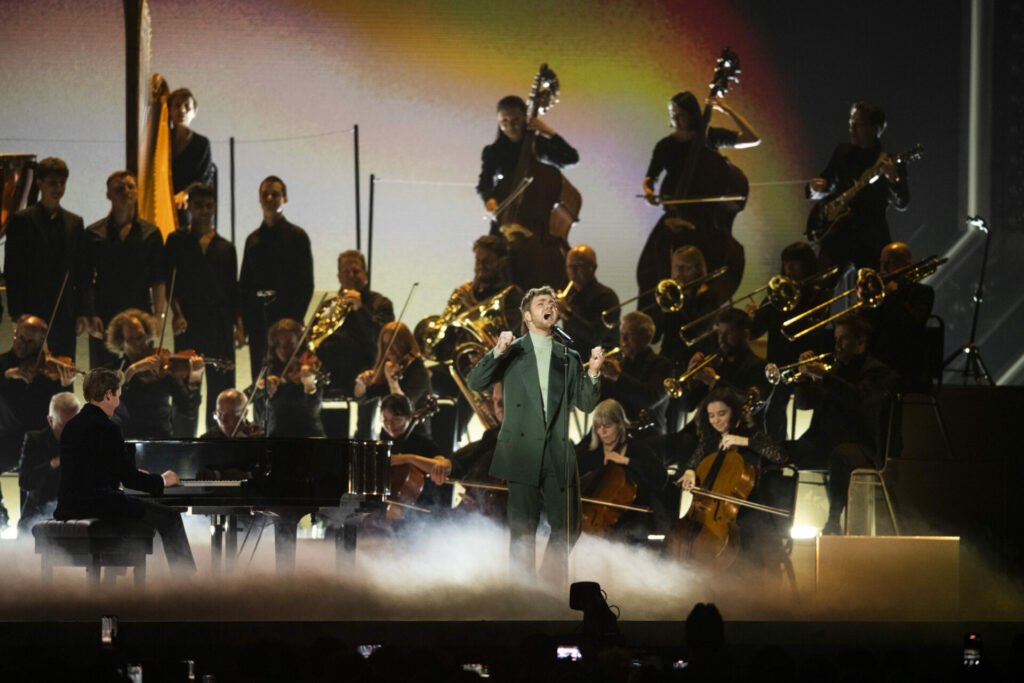 Alex Warren performs at the BRIT Awards 2026