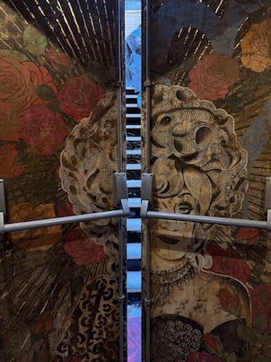 Lily Savage painted across a door at the Black Cap