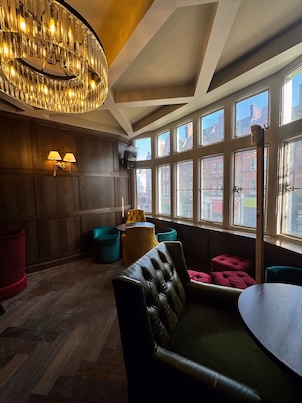 Seating at the Black Cap