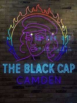 The Black Cap neon sign 