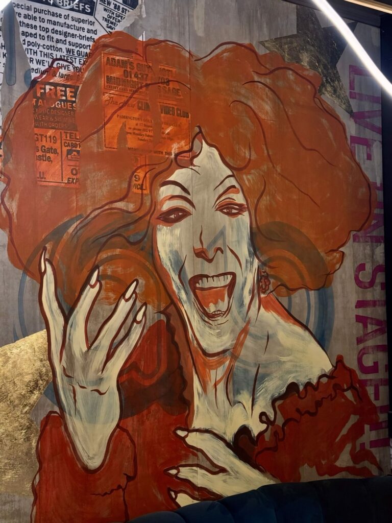 Regina Thong painting at the Black Cap