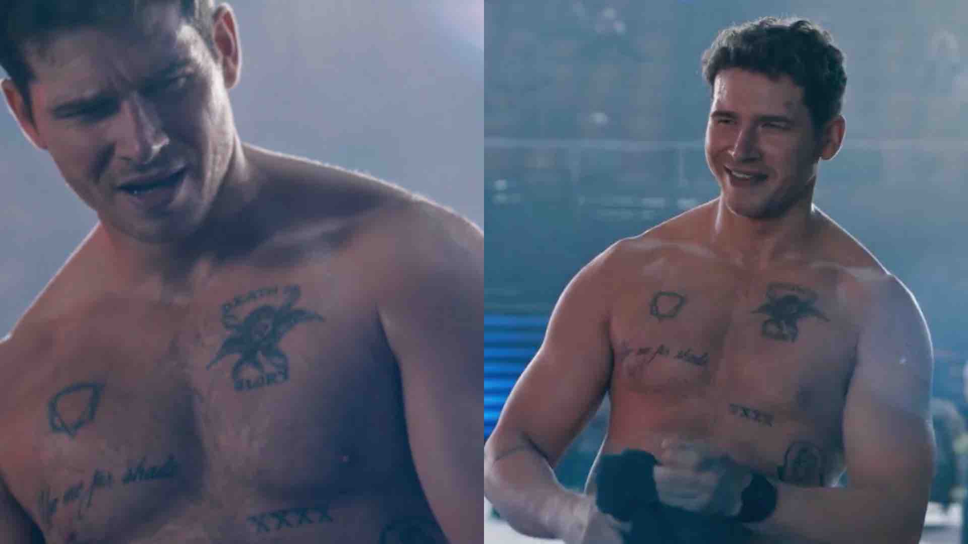 Oliver Stark shirtless in 9-1-1