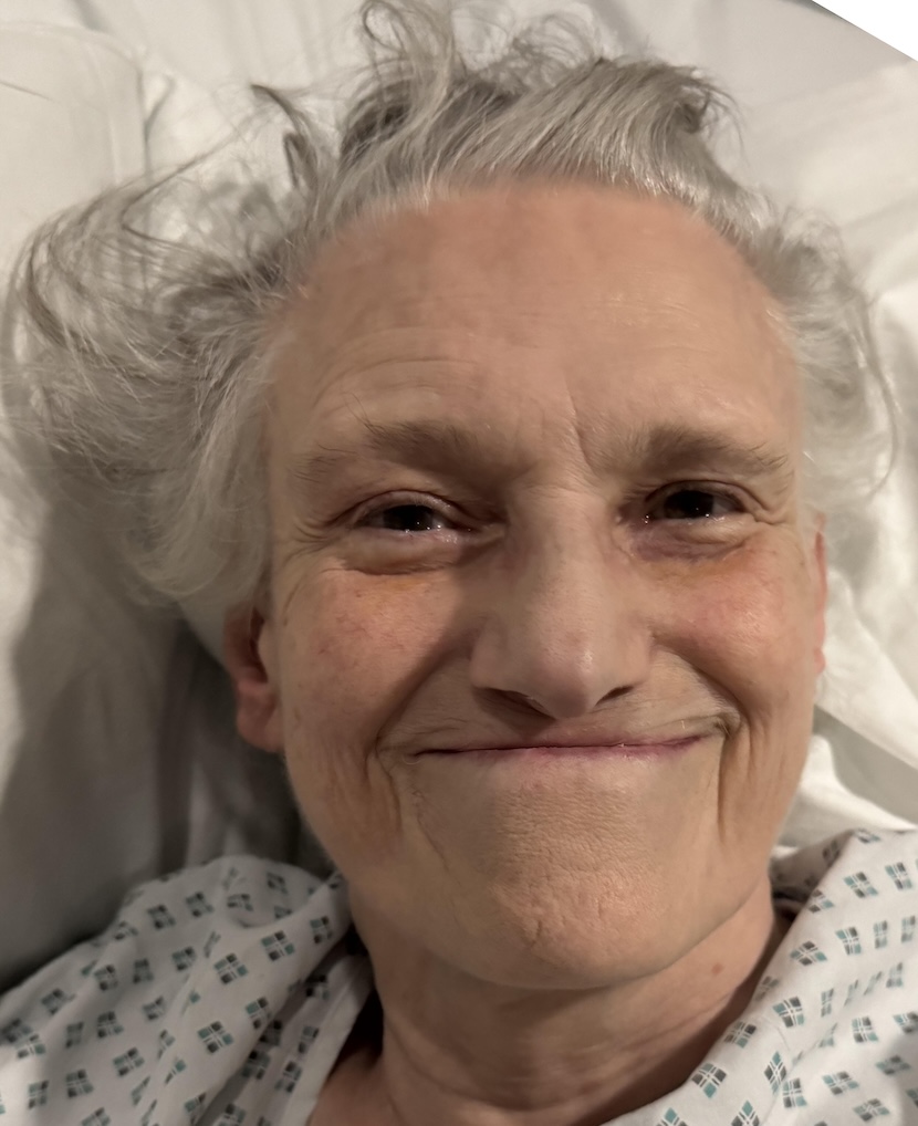 Nettie Pollard during her final days in a hospital bed