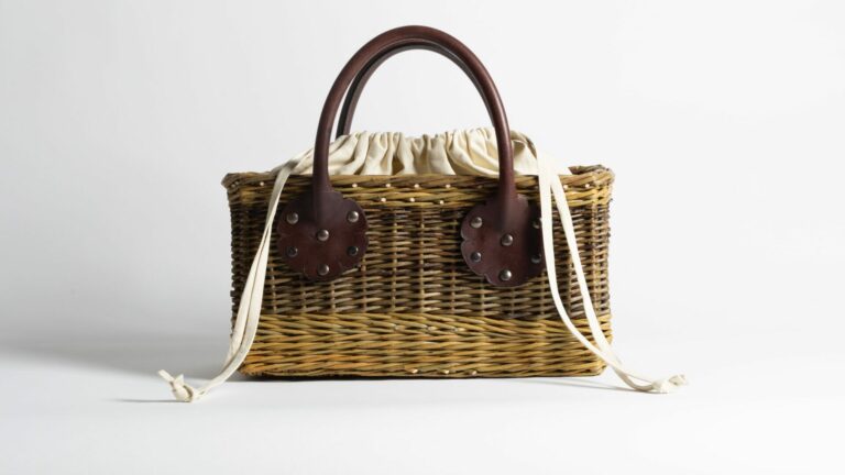 Product shot of the JW Anderson x Eddie Glew basket bag collaborations